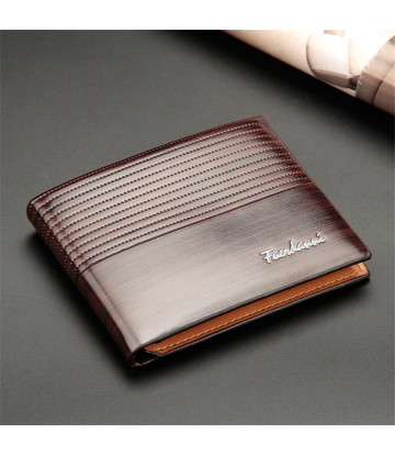 Vintage Men Leather Wallet Short Slim Male Purses Money Credit Card Holders Men Wallet Money Bag T002